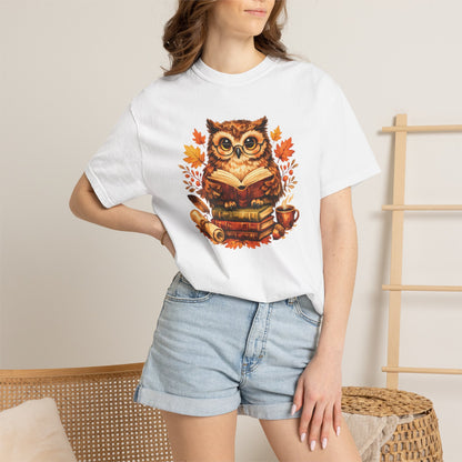 Wise Owl Watercolor Humor Tee | Book Lover Nature Shirt | Whimsical Wildlife Gift