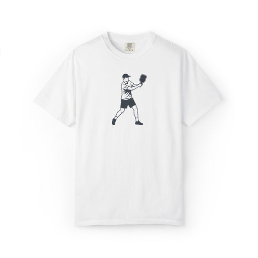 Pickleball Player Silhouette Tee Pickler Minimalist Men's Graphic Shirt