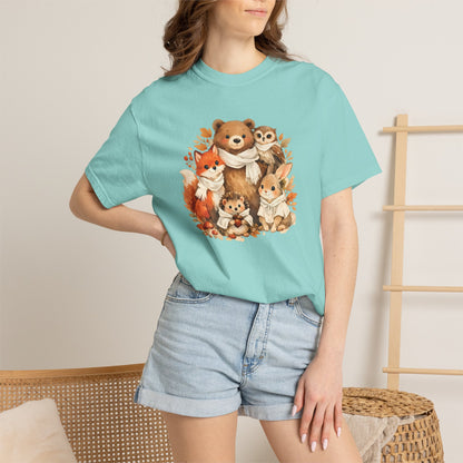 Woodland Friends Watercolor Tee | Forest Animal Gift Shirt | Wildlife Art | Nature Lover