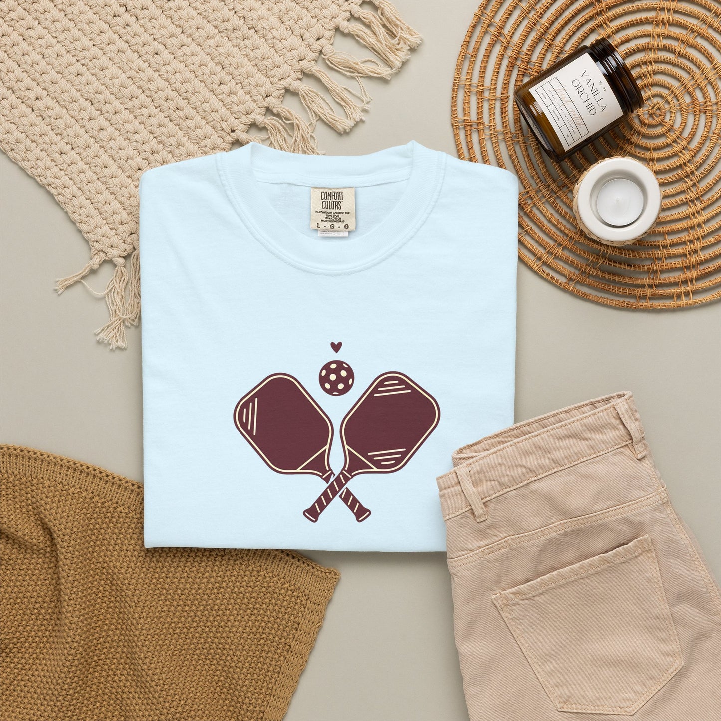 Pickleball Heart Icon Tee Pickler Love Minimalist Graphic Unisex Shirt