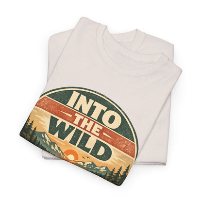 Into the Wild Canoe Badge Tee | Vintage Outdoor Graphic Shirt | Camping Adventure Gift