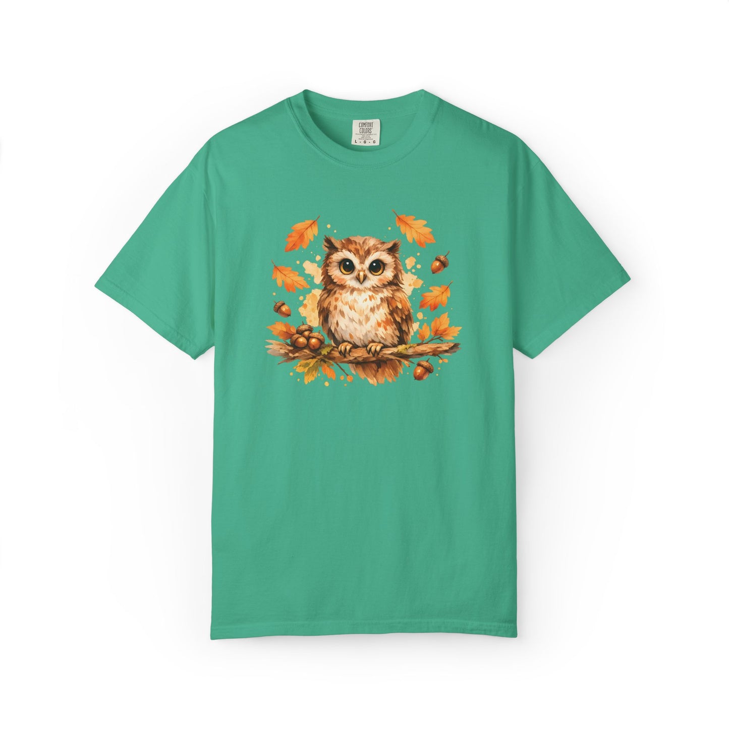 Watercolor Owl Graphic Tee | Autumn Wildlife Art Shirt | Owl Lover Gift