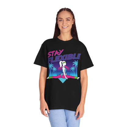 Stay Flexible Retro 80s Splits Aerobics Tee | Vintage Gym Shirt Women