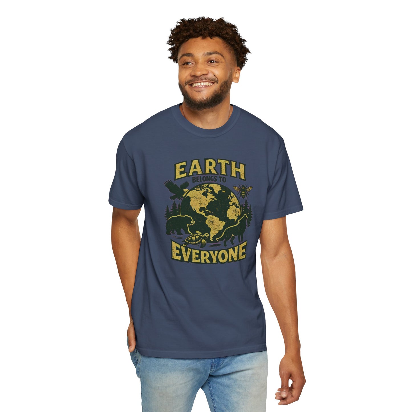 Earth Belongs to Everyone Earth Day Tee | Conservation Art Shirt | Wildlife Gift