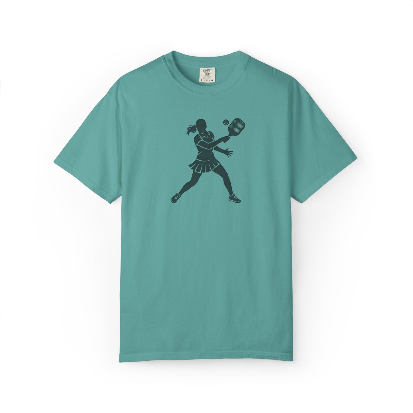 Pickleball Female Silhouette Icon Tee Minimalist Pickler Graphic Women T-Shirt