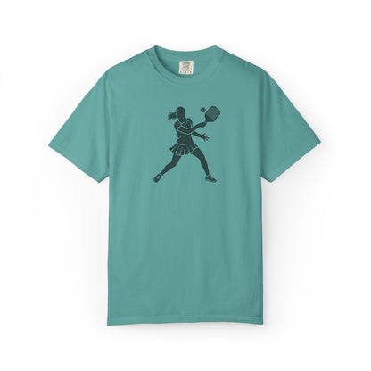 Pickleball Female Silhouette Icon Tee Minimalist Pickler Graphic Women T-Shirt