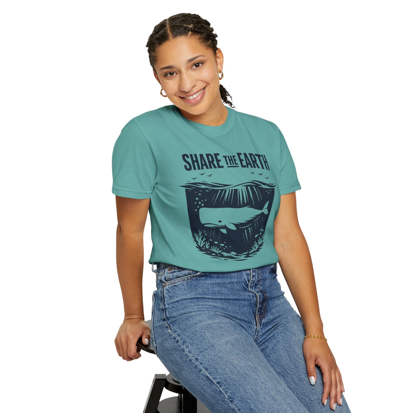 Whale Conservation Tee | Share the Earth Graphic Shirt | Ocean Wildlife Gift | Unisex