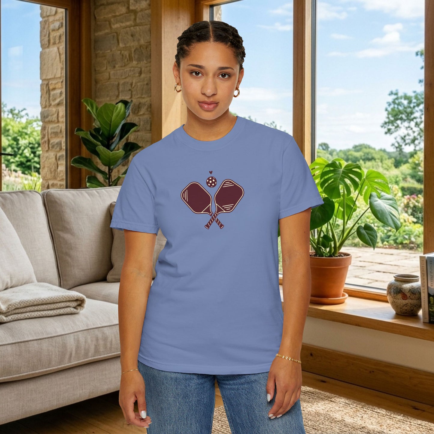 Pickleball Heart Icon Tee Pickler Love Minimalist Graphic Unisex Shirt