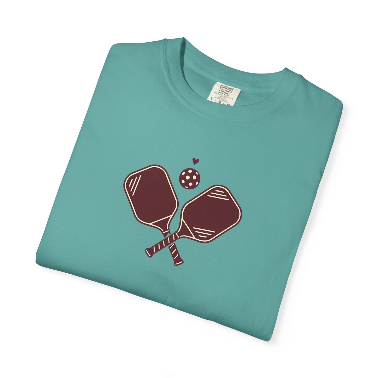 Pickleball Heart Icon Tee Pickler Love Minimalist Graphic Unisex Shirt