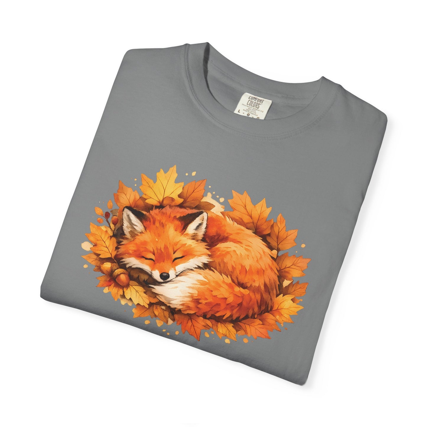 Sleeping Fox Watercolor Graphic Tee | Cozy Woodland Animal Shirt | Nature Lover Gift