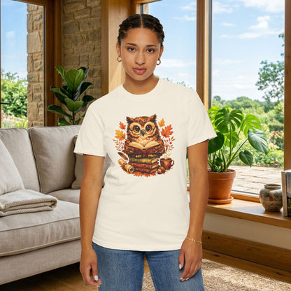 Wise Owl Watercolor Humor Tee | Book Lover Nature Shirt | Whimsical Wildlife Gift