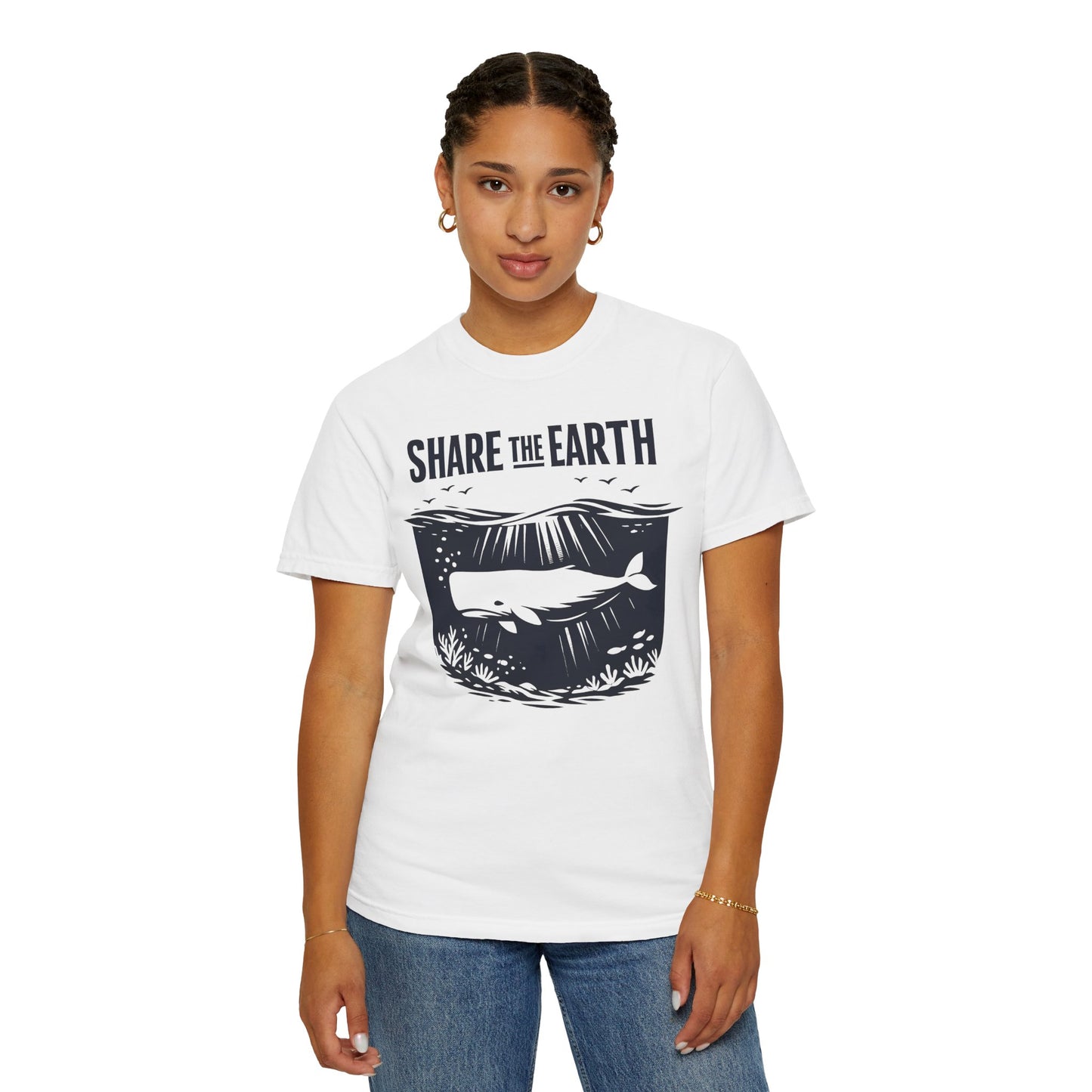 Whale Conservation Tee | Share the Earth Graphic Shirt | Ocean Wildlife Gift | Unisex