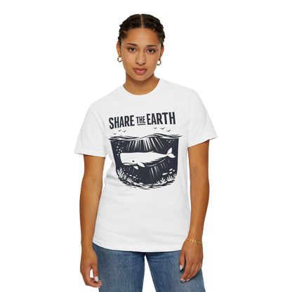 Whale Conservation Tee | Share the Earth Graphic Shirt | Ocean Wildlife Gift | Unisex