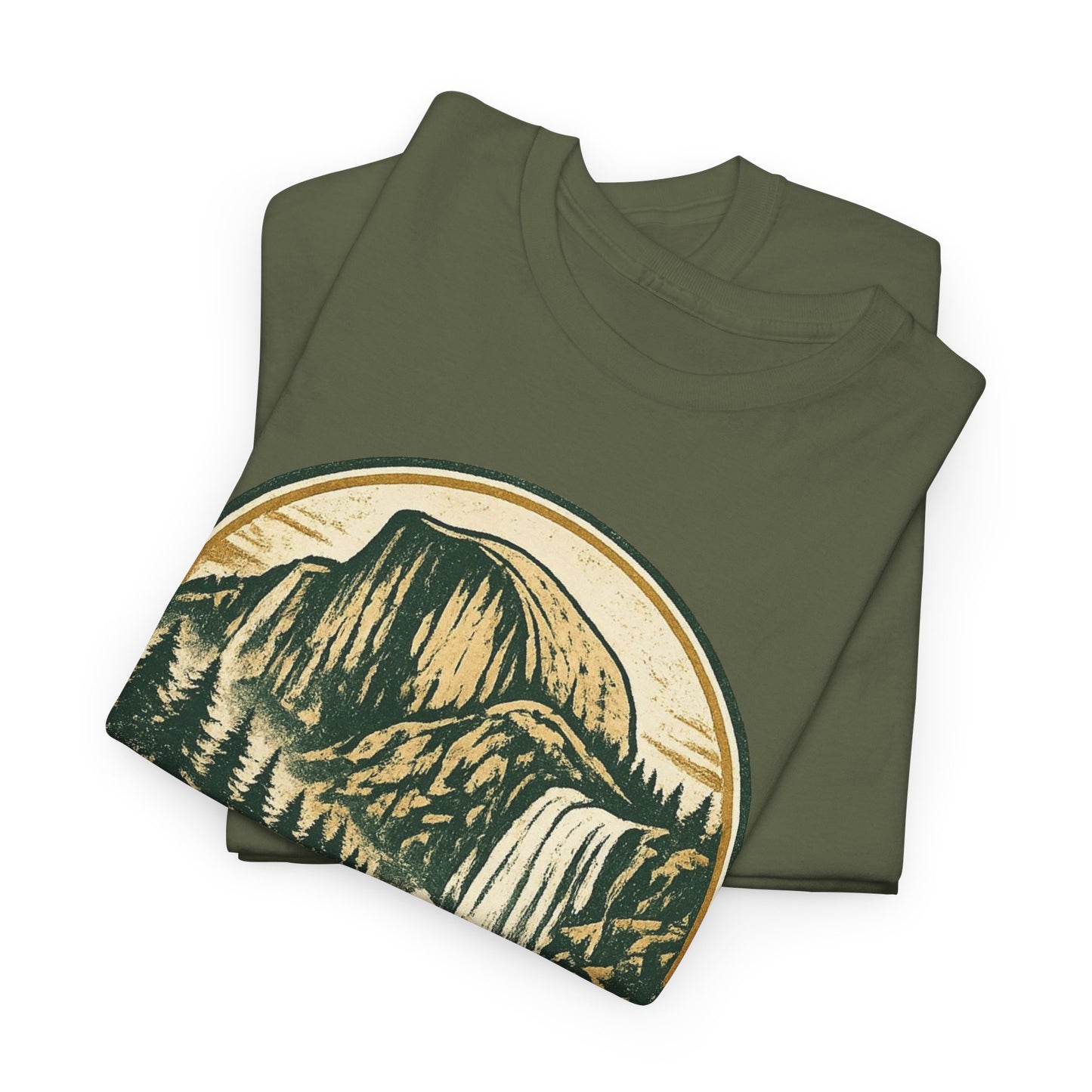 Great Outdoors Retro Badge Tee | Yosemite Half Dome Graphic Shirt | Camping Gift