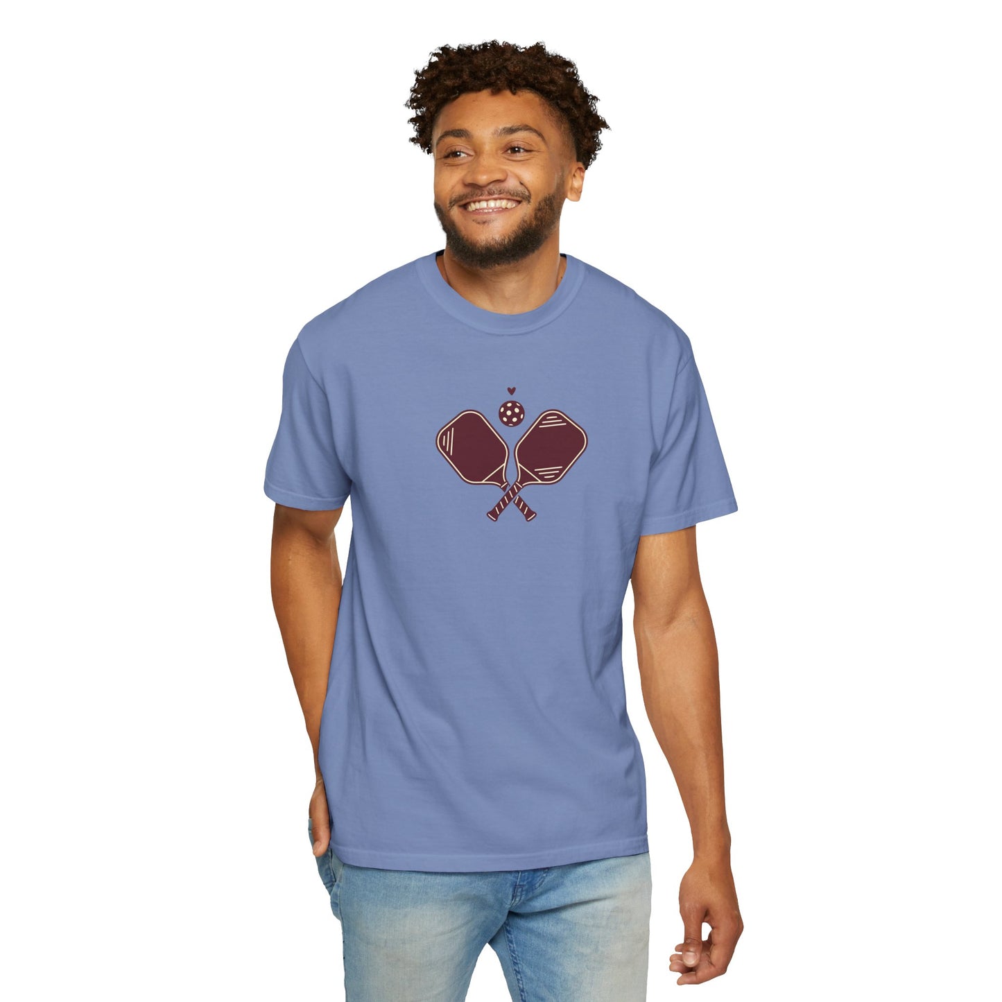 Pickleball Heart Icon Tee Pickler Love Minimalist Graphic Unisex Shirt