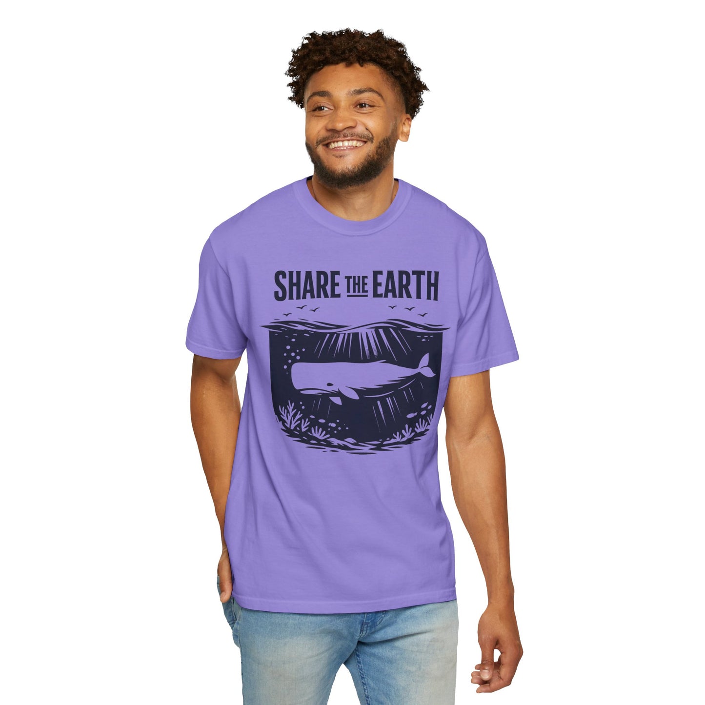 Whale Conservation Tee | Share the Earth Graphic Shirt | Ocean Wildlife Gift | Unisex