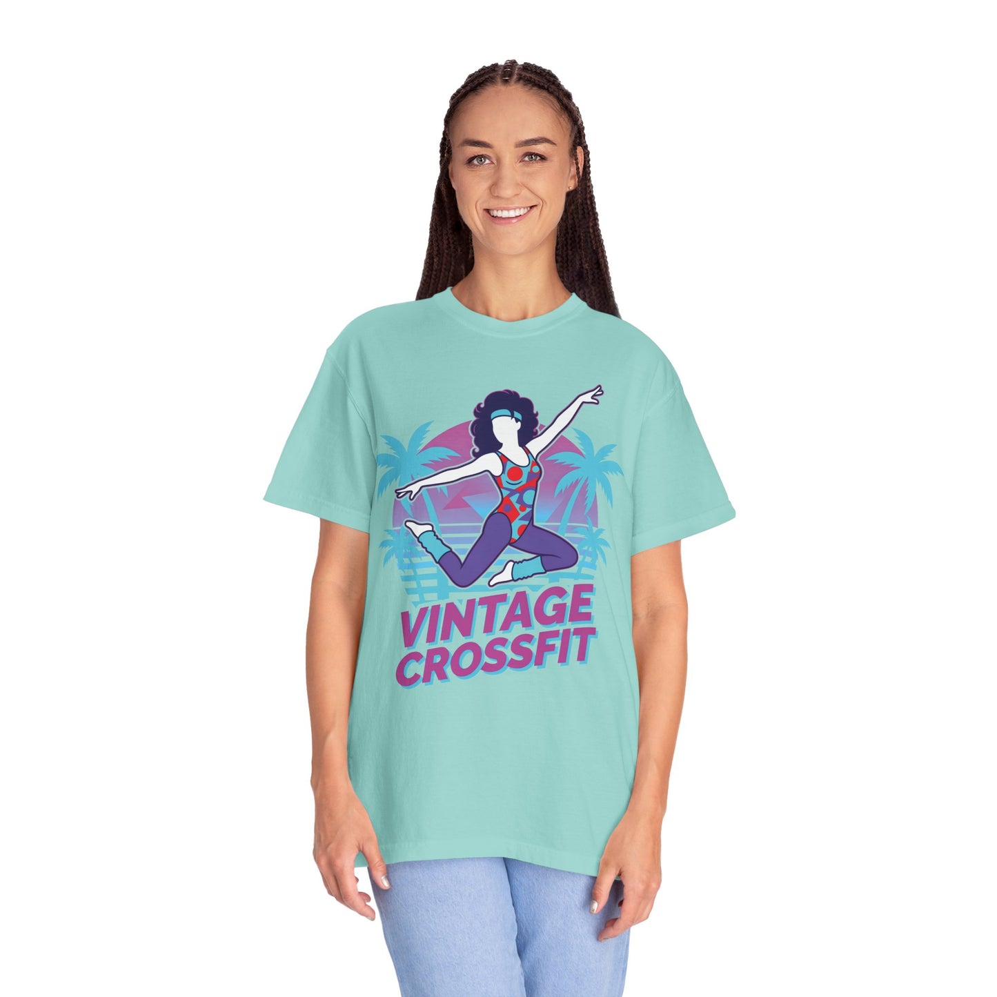 Vintage Crossfit Retro 80s Aerobics Graphic Tee | Gym Shirt Women