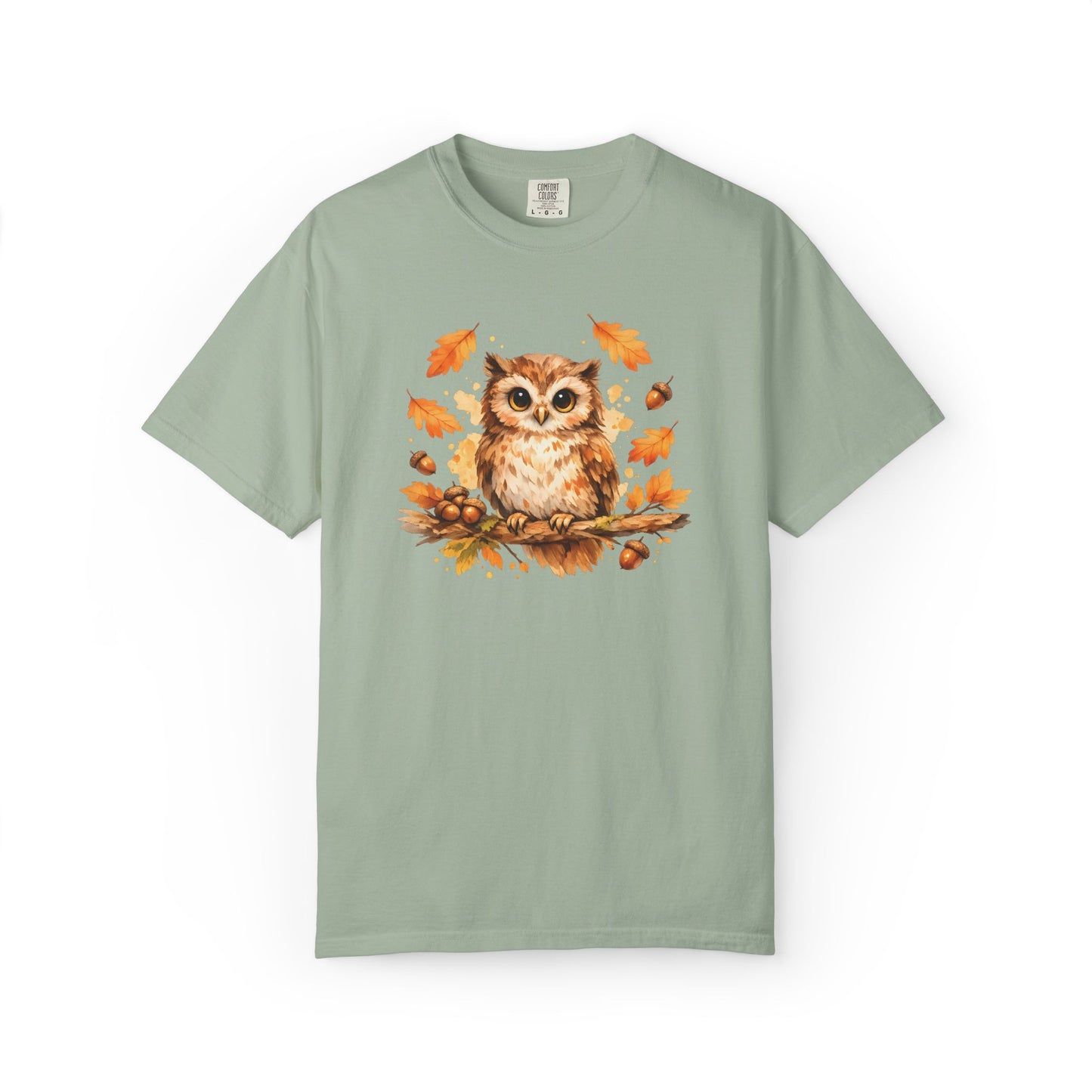 Watercolor Owl Graphic Tee | Autumn Wildlife Art Shirt | Owl Lover Gift