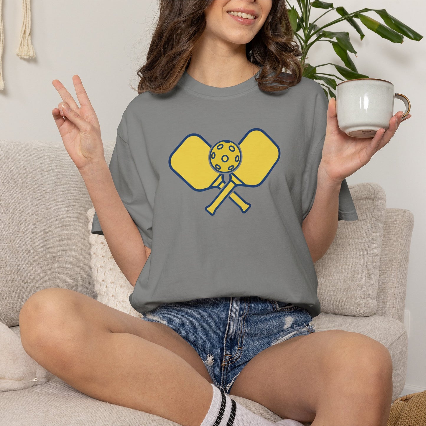 Pickleball Crossed Paddles Tee Pickler Minimalist Graphic Unisex Shirt