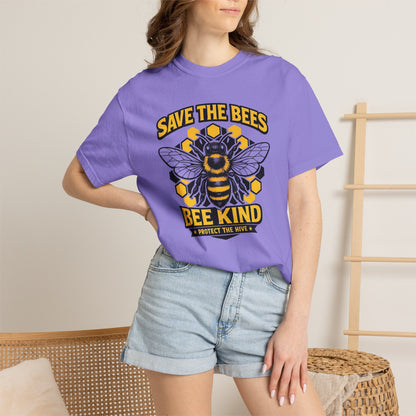 Save the Bees Graphic Tee | Bee Kind Conservation Shirt | Earth Day Gift | Nature Tee