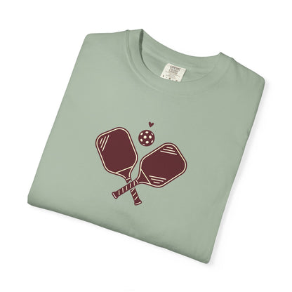 Pickleball Heart Icon Tee Pickler Love Minimalist Graphic Unisex Shirt