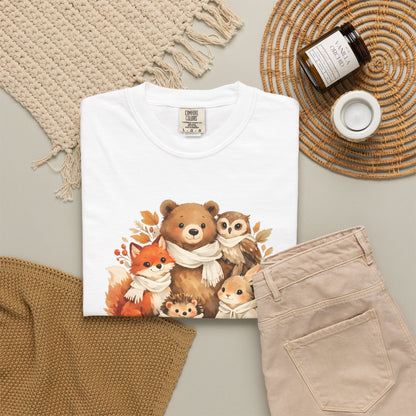 Woodland Friends Watercolor Tee | Forest Animal Gift Shirt | Wildlife Art | Nature Lover