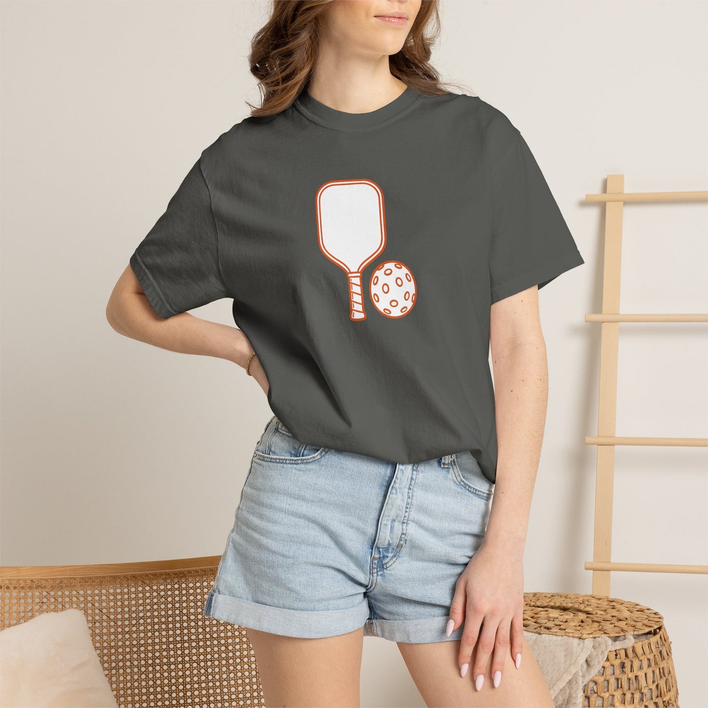 Pickleball Paddle And Ball Icon Tee Minimalist Pickler Unisex T-Shirt