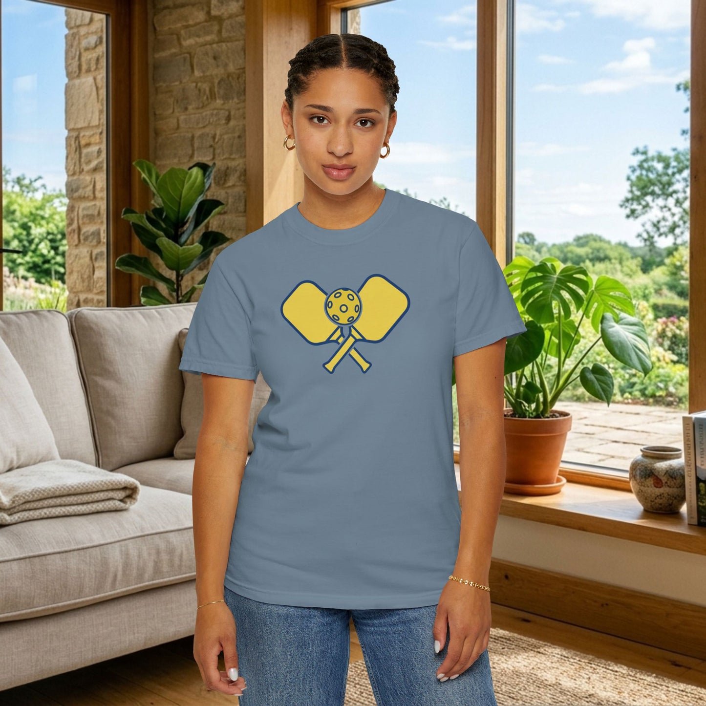 Pickleball Crossed Paddles Tee Pickler Minimalist Graphic Unisex Shirt