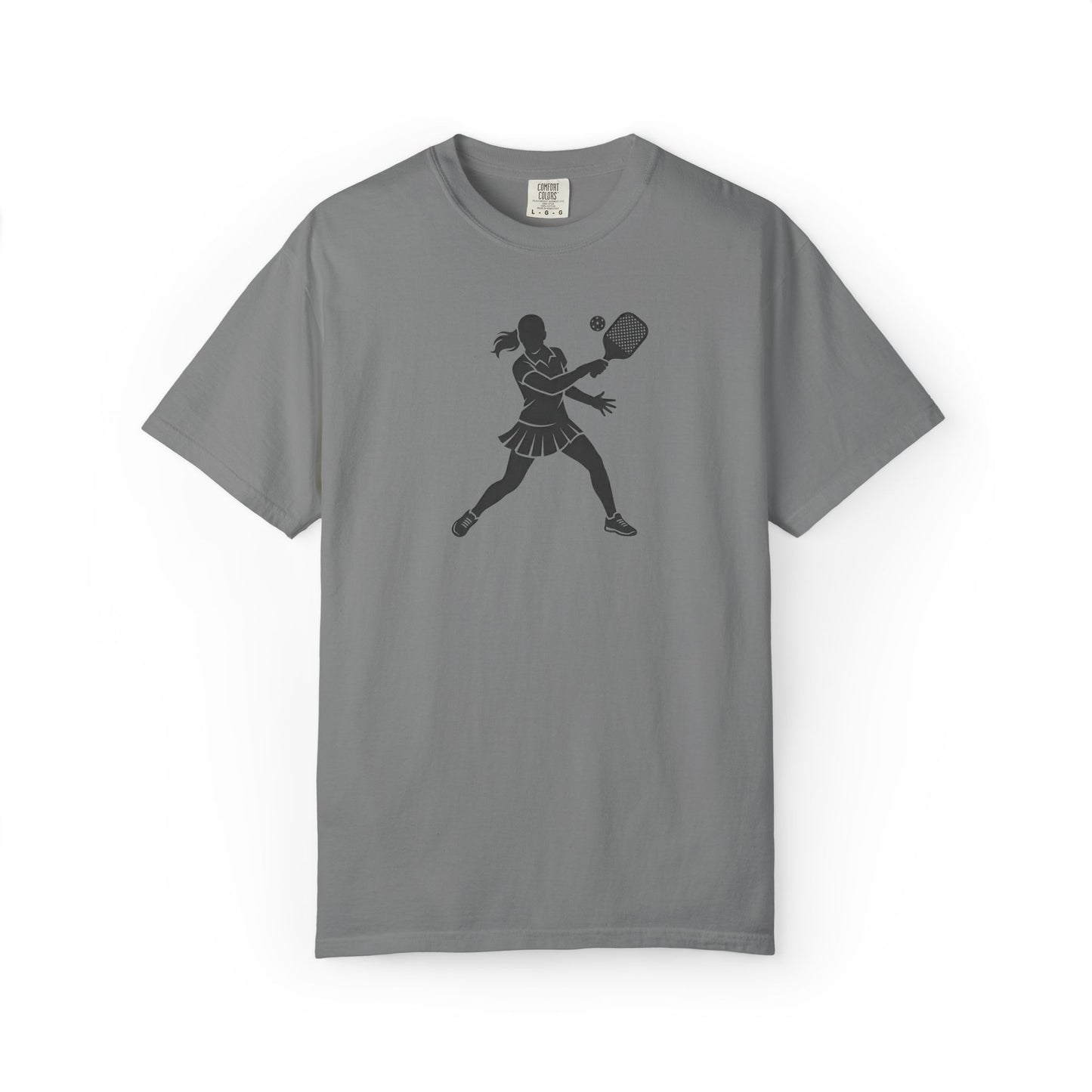 Pickleball Female Silhouette Icon Tee Minimalist Pickler Graphic Women T-Shirt