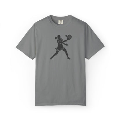 Pickleball Female Silhouette Icon Tee Minimalist Pickler Graphic Women T-Shirt