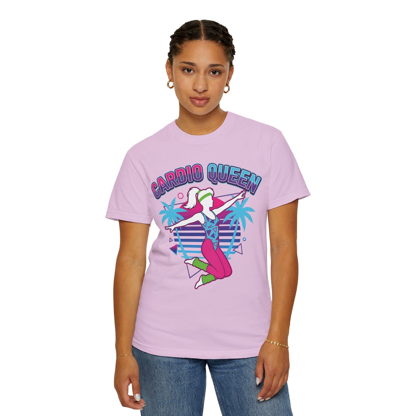 Cardio Queen Retro 80s Aerobics Graphic Tee | Vintage Workout Shirt Women