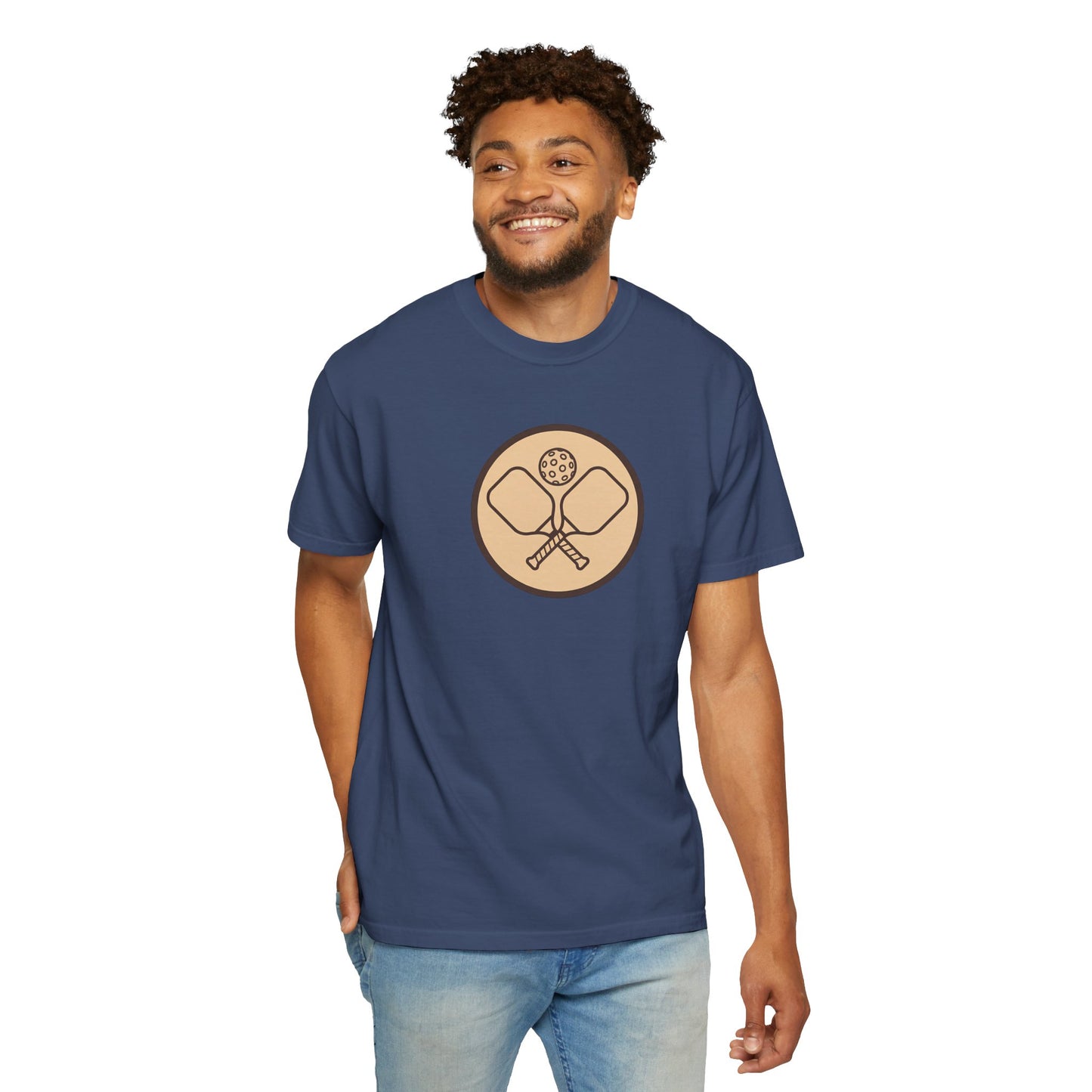 Vintage Pickleball Badge Tee Pickler Crest Minimalist Unisex Shirt