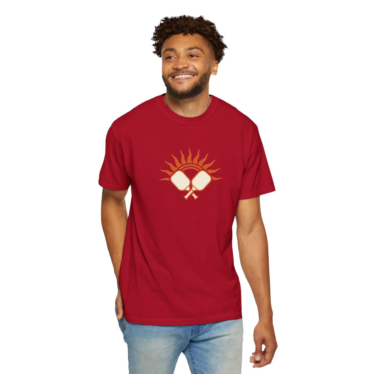 Pickleball Sun Badge Tee Pickler Vintage Minimalist Unisex Shirt