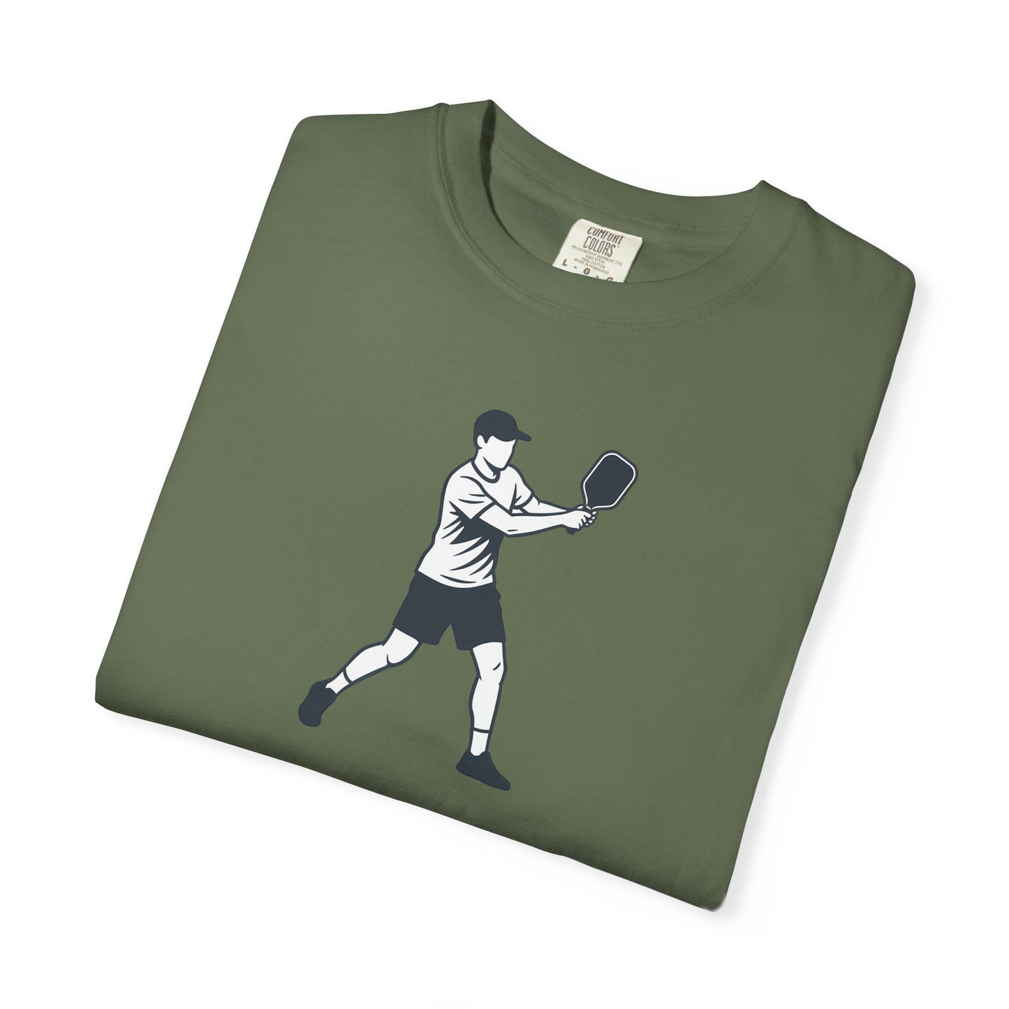 Pickleball Player Silhouette Tee Pickler Minimalist Men's Graphic Shirt