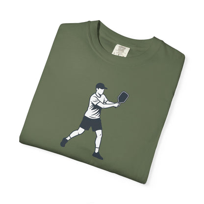 Pickleball Player Silhouette Tee Pickler Minimalist Men's Graphic Shirt
