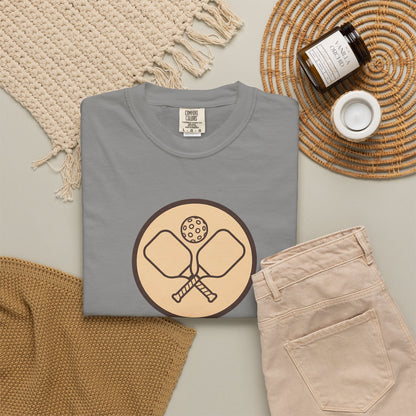 Vintage Pickleball Badge Tee Pickler Crest Minimalist Unisex Shirt