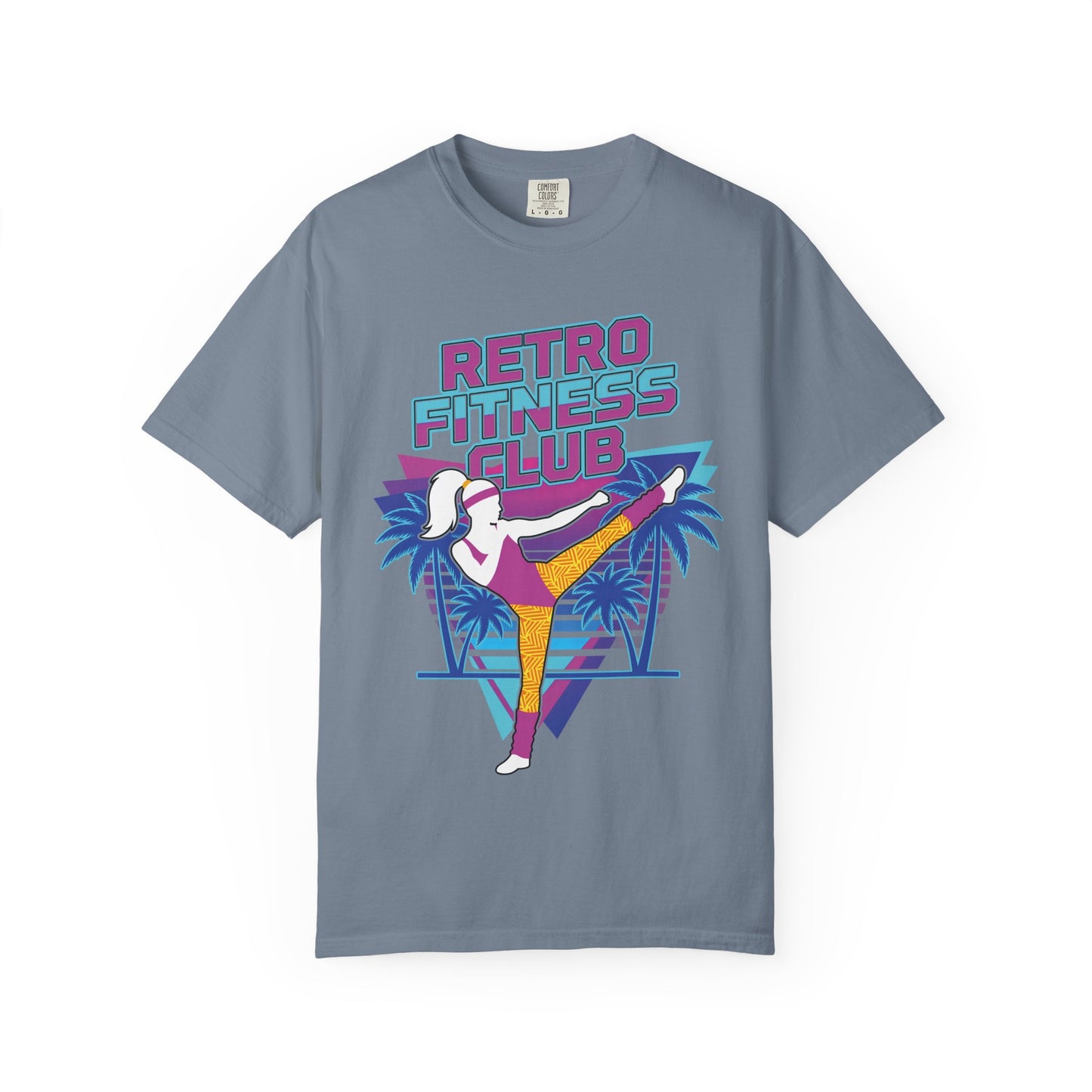 Retro Fitness Club High Kick 80s Tee | Vintage Aerobics Shirt Women