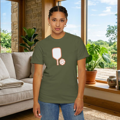 Pickleball Paddle And Ball Icon Tee Minimalist Pickler Unisex T-Shirt