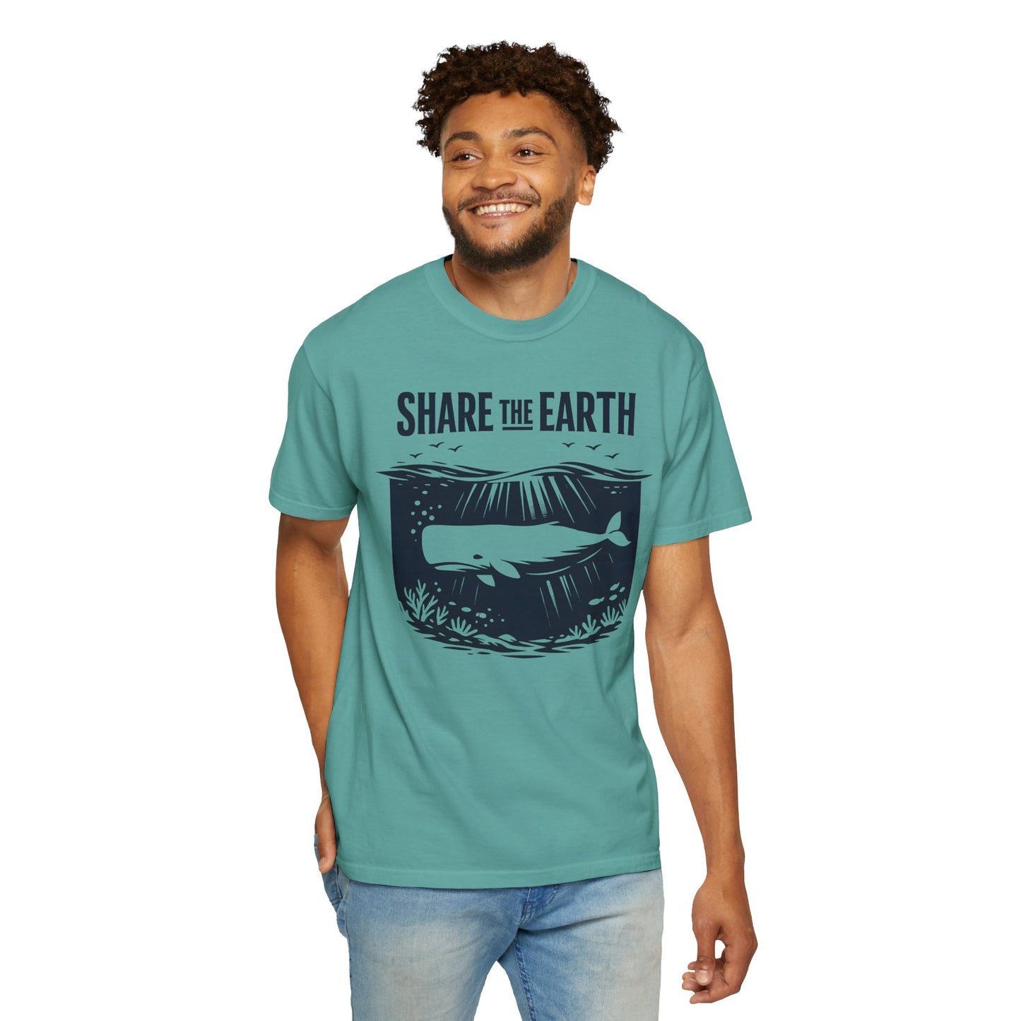 Whale Conservation Tee | Share the Earth Graphic Shirt | Ocean Wildlife Gift | Unisex