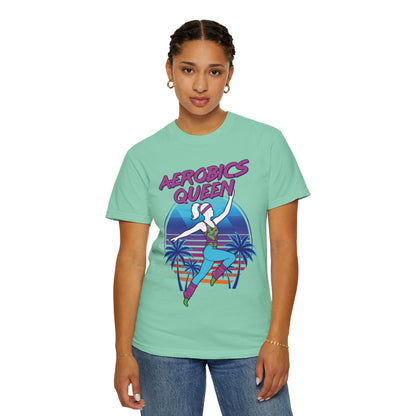 Aerobics Queen Retro 80s Dance Graphic Tee | Vintage Workout Shirt Women