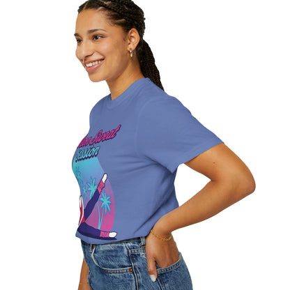 Neon Sweat Session Retro 80s Aerobics Graphic Tee | Vintage Workout Shirt