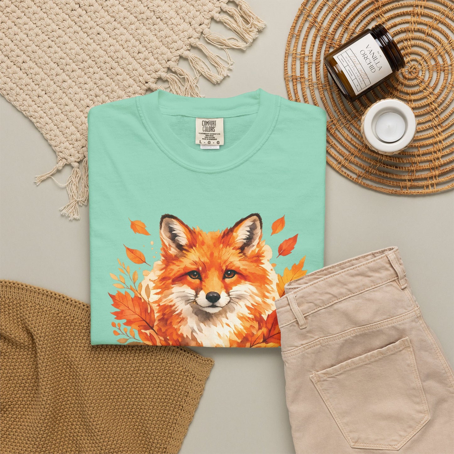 Watercolor Fox Graphic Tee | Autumn Wildlife Art Shirt | Nature Lover Gift | Unisex