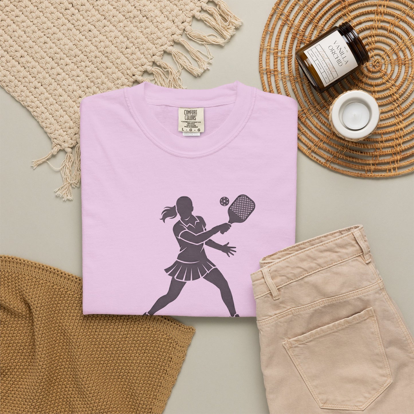Pickleball Female Silhouette Icon Tee Minimalist Pickler Graphic Women T-Shirt