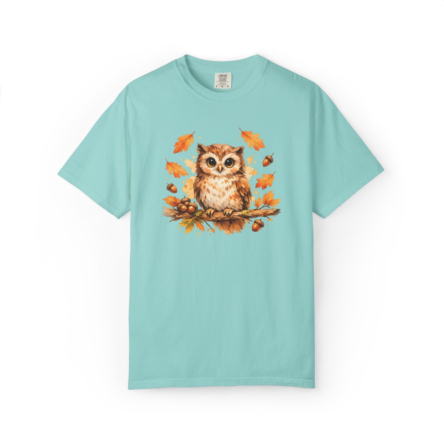 Watercolor Owl Graphic Tee | Autumn Wildlife Art Shirt | Owl Lover Gift