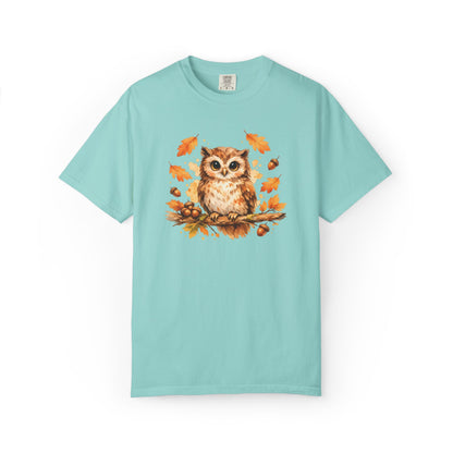 Watercolor Owl Graphic Tee | Autumn Wildlife Art Shirt | Owl Lover Gift