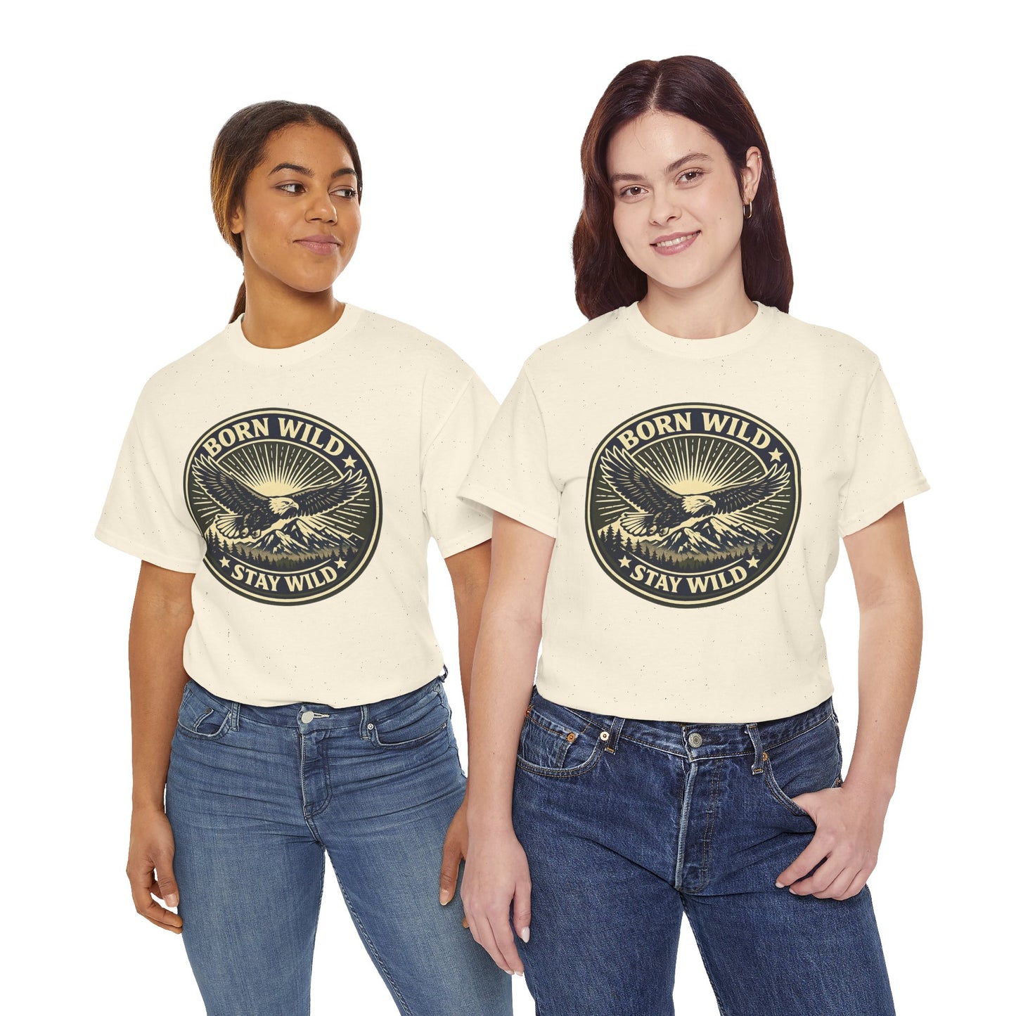 Eagle Ranger Patch Graphic Tee | Mid-Century Outdoor Shirt | Born Wild Stay Wild Unisex