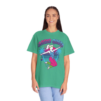 Cardio Queen Retro 80s Aerobics Graphic Tee | Vintage Workout Shirt Women