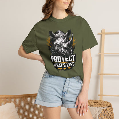 Black Rhino Conservation Tee | Protect What's Left | Endangered Species Shirt | Unisex