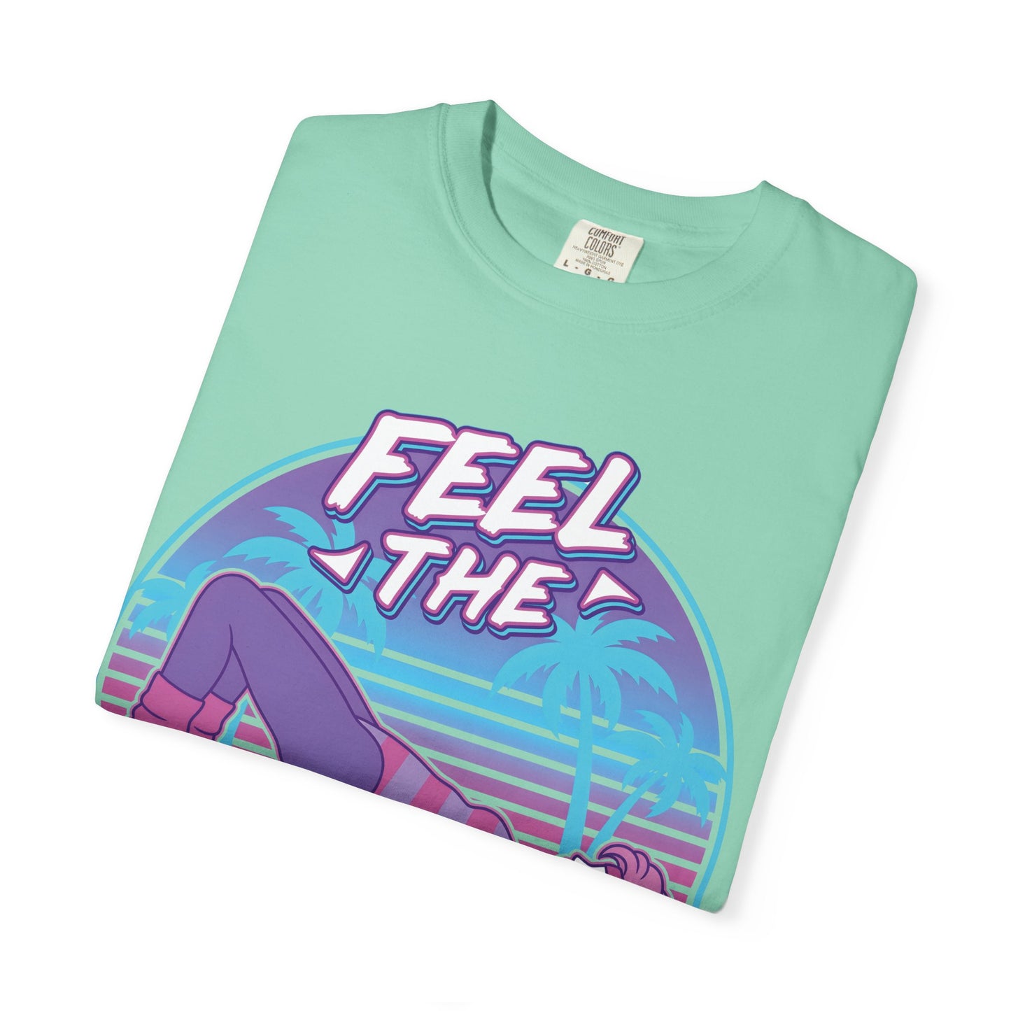 Feel the Burn Retro 80s Glute Thrust Pose Graphic Tee | Vintage Workout Shirt