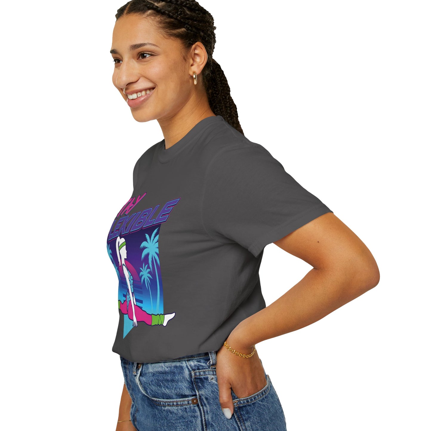 Stay Flexible Retro 80s Splits Aerobics Tee | Vintage Gym Shirt Women